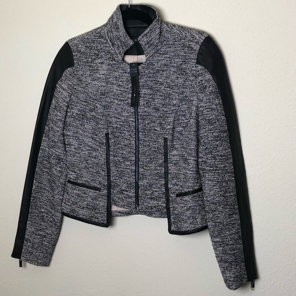 Stella & Jamie Jacket with leather finishes